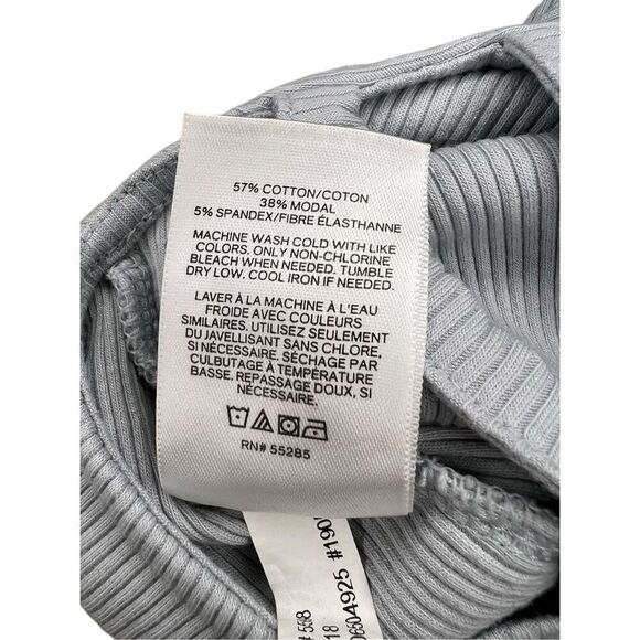 Express One Eleven Women’s Large Bodysuit Ribbed Light Blue Cage Back - Picture 6 of 6